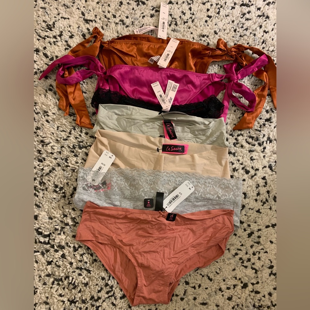 BNWT Lot of 7 Victoria Secret Lasenza Pink Underwear Panties